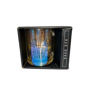 Rae Dunn Cup of Rainbow Iridescent 18oz Glass Mug